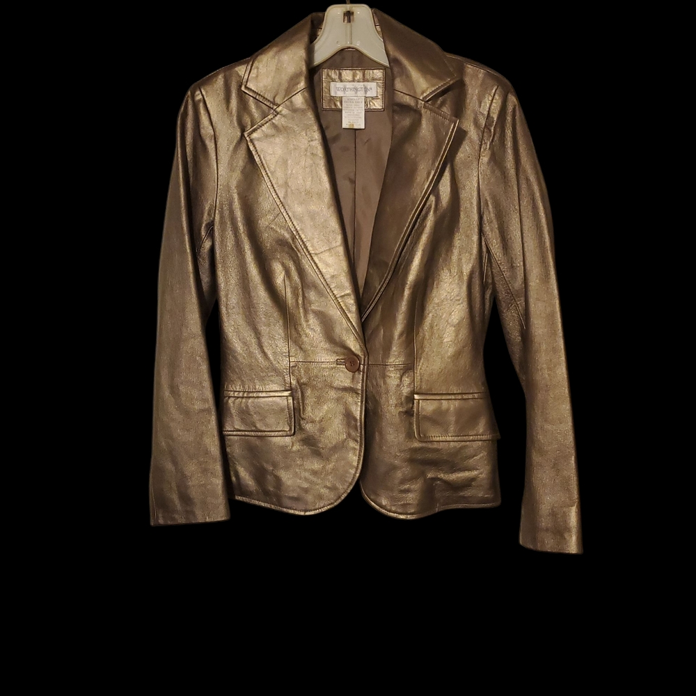 Worthington Shimmering Gold Women's Blazer